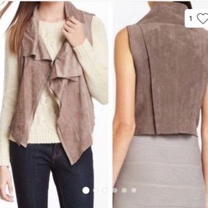 BCBGMAXAZRIA Fabian Grey Dusk suede vest